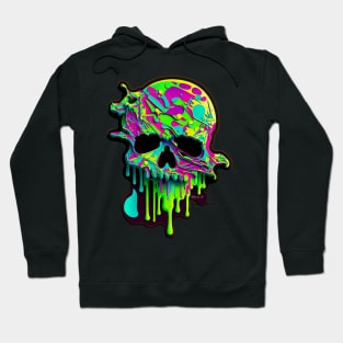 Colorful melting Skull head design #2 Hoodie